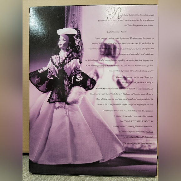 1994 Barbie as Scarlett O’Hara Black & White Dress #13254 By Mattel NIB - Picture 5 of 9